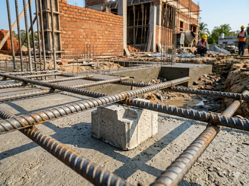 50mm concrete cover block under foundation steel