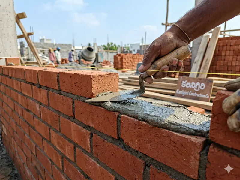  Bricks and mortar quantity estimation for masonry walls