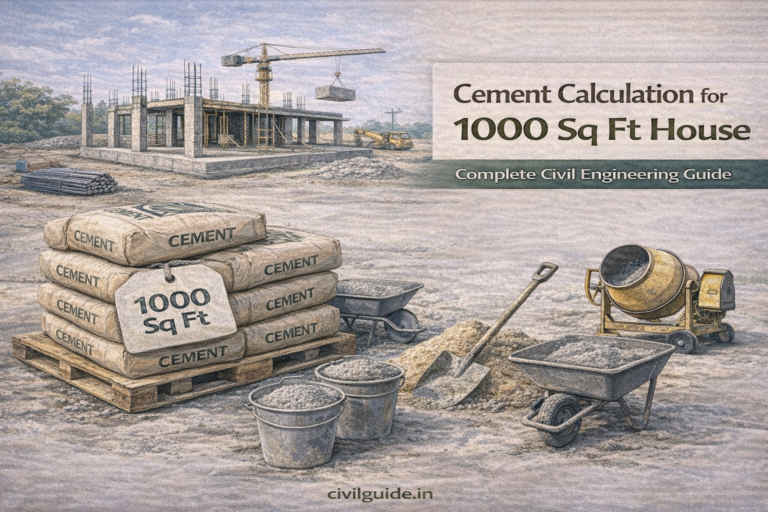 Cement Calculation for 1000 Sq Ft House