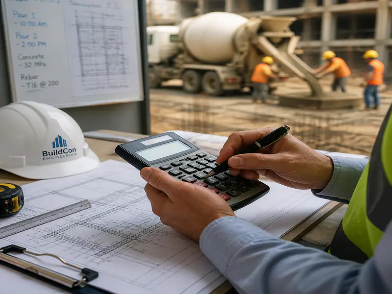 Civil engineering material estimation for house construction