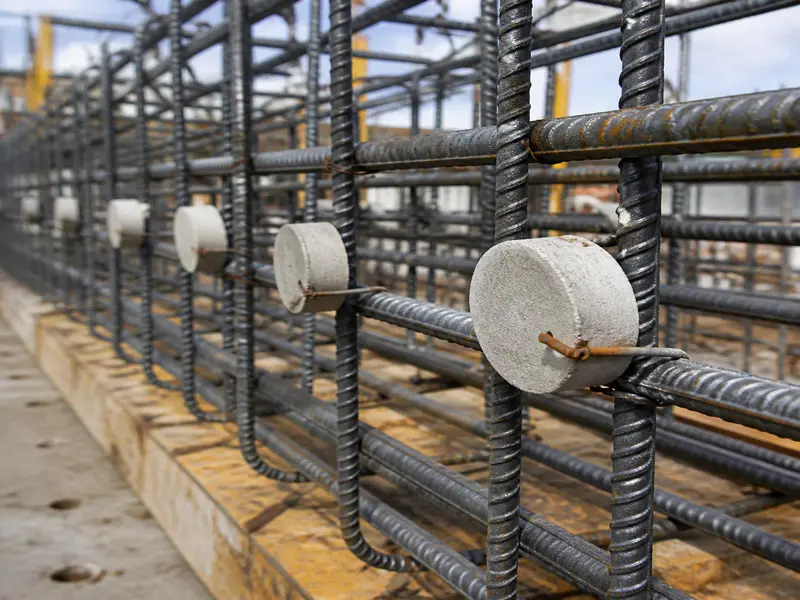 Concrete cover blocks for reinforcement steel protection