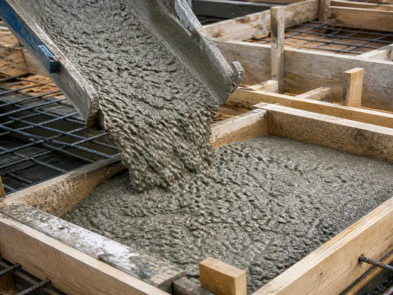 Concrete mix proportions calculation for reinforced concrete slab