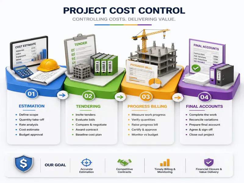 Core functions of a quantity surveyor in construction management