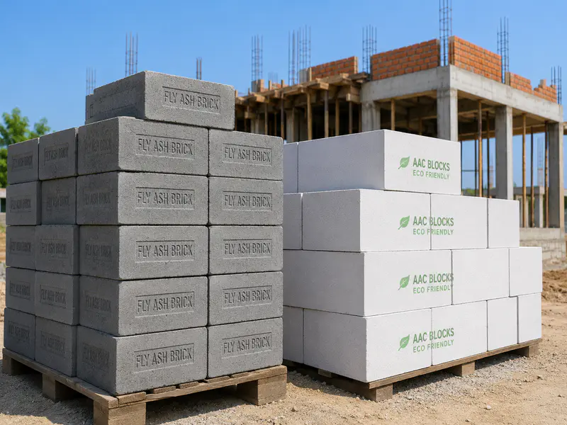 Fly ash bricks and AAC blocks alternative for 1BHK house construction