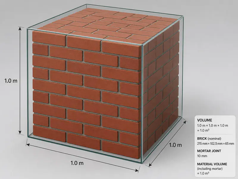 How many bricks in 1m3