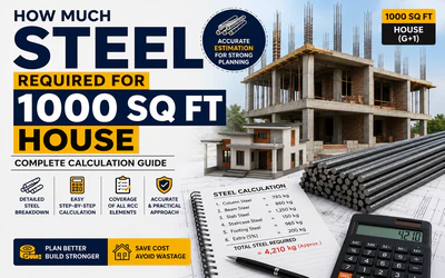 Steel Required for 1000 Sq Ft House