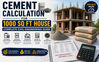 Cement Calculation for 1000 Sq Ft House