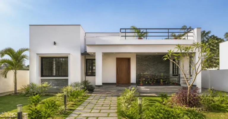 Low budget modern single story house design India 2026