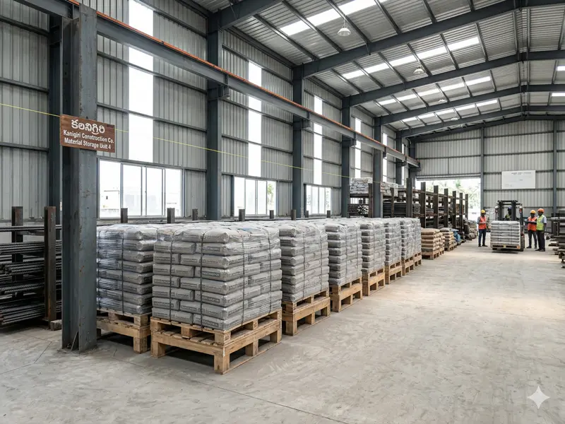 On-site material management and waste reduction in construction
