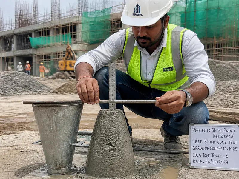 On-site quality checks for house construction