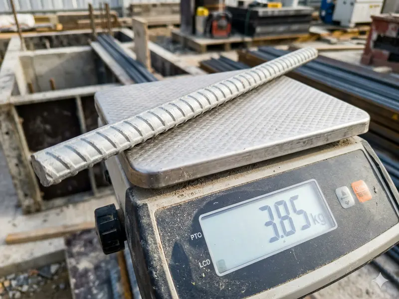 On-site quality testing for reinforcement steel weight