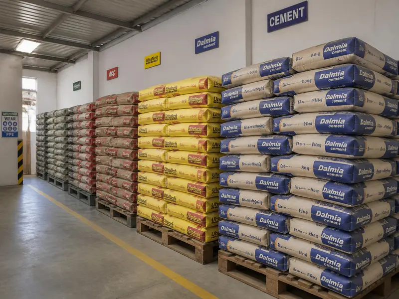Storing cement bags safely on construction site