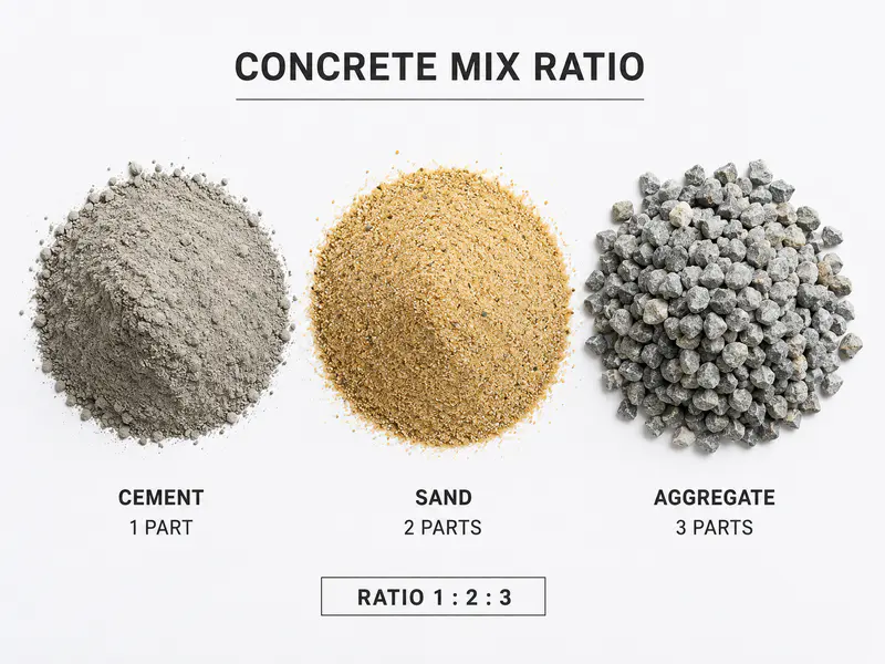 standard concrete mix ratio ingredients cement sand gravel