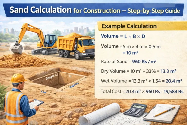 Sand Calculation for Construction