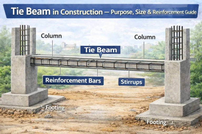 Tie Beam in Construction