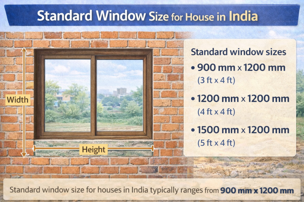 Standard Window Size for House in India