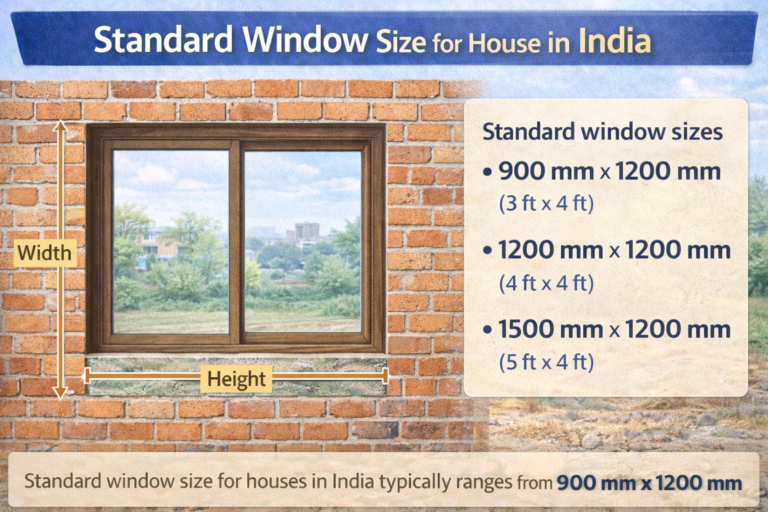 Standard Window Size for House in India