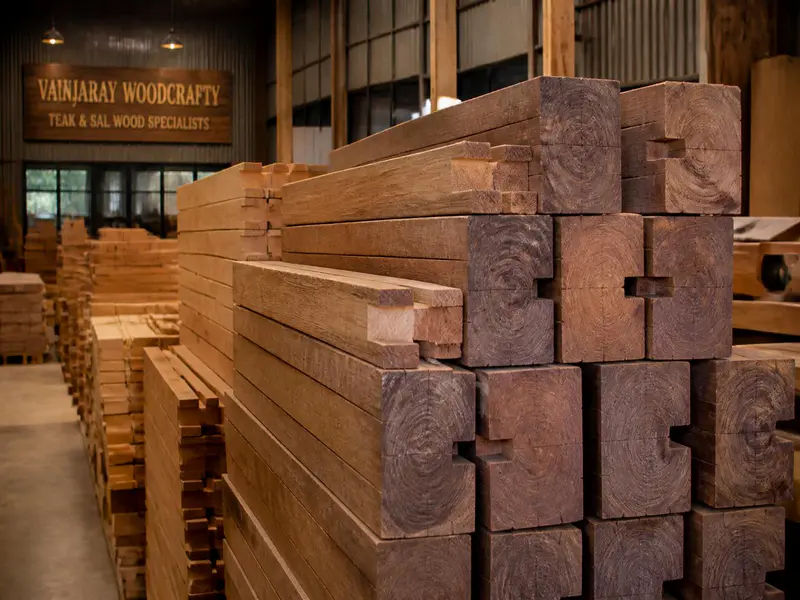 Teak wood timber sections for residential door frames