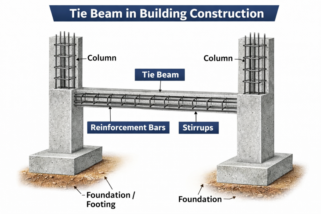 Tie Beam in Construction