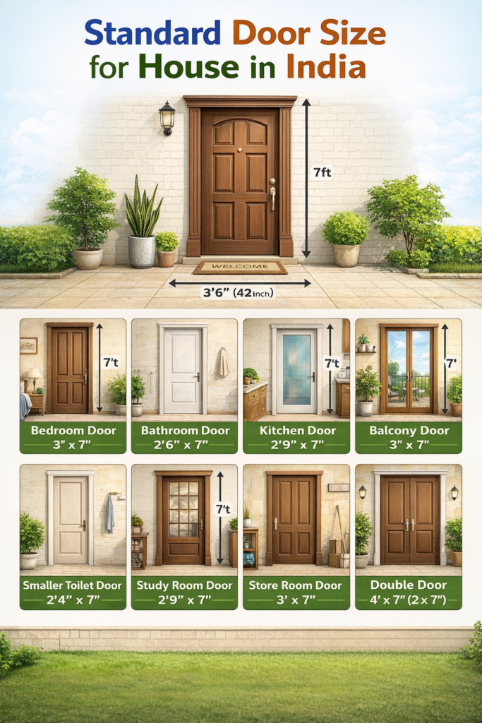 Standard Door Size for House in India