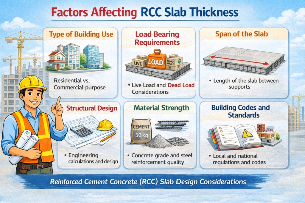 RCC Slab Thickness for Residential Building