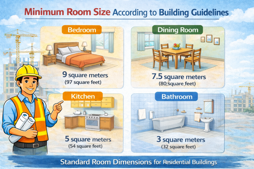 Standard Room Size for House in India