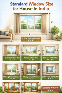 Standard Window Size for House in India