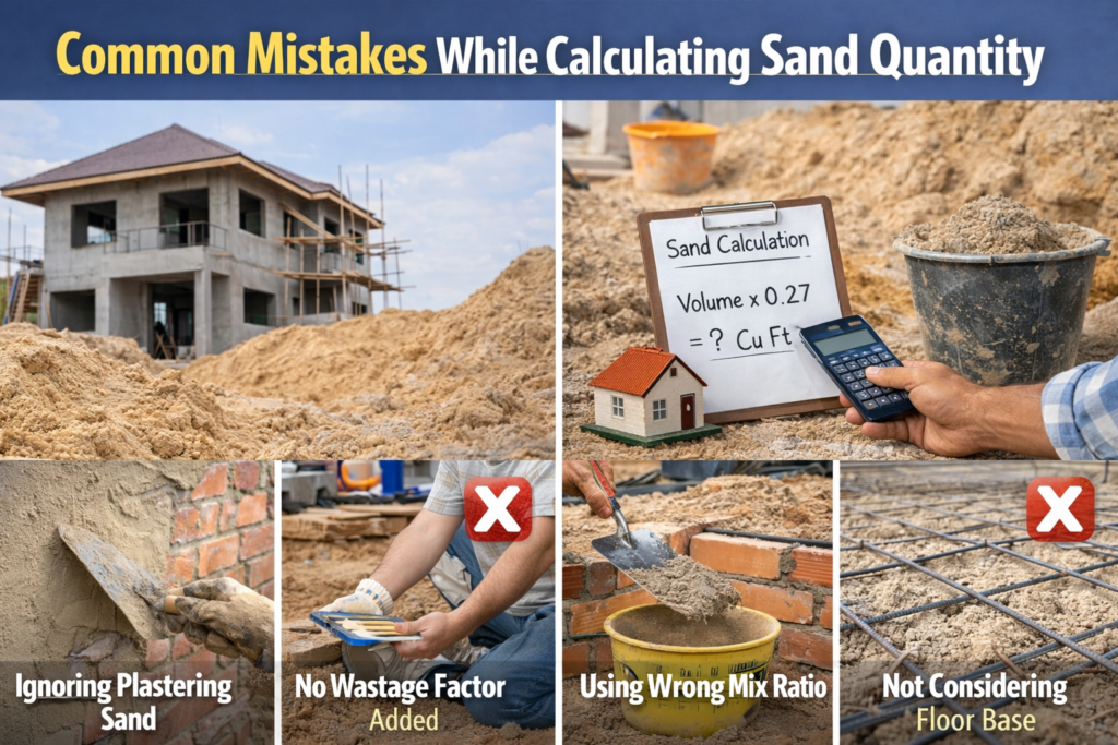 sand calculation for 1000 sq ft house