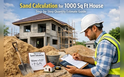 sand calculation for 1000 sq ft house