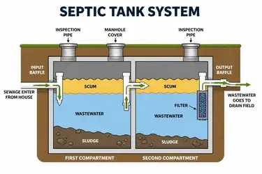 septic tank size calculation for house