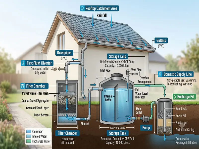 Components of Rainwater Harvesting System