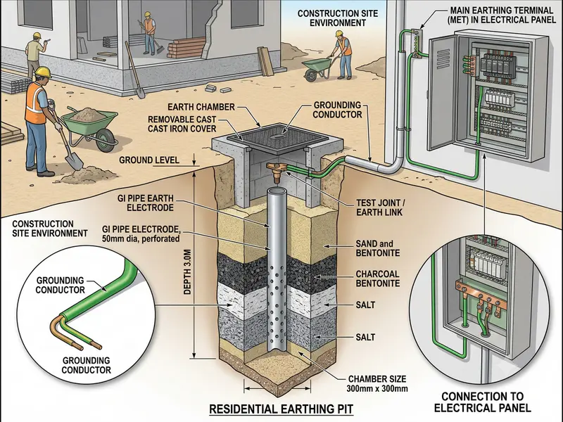Earthing System for Residential Building Electrification